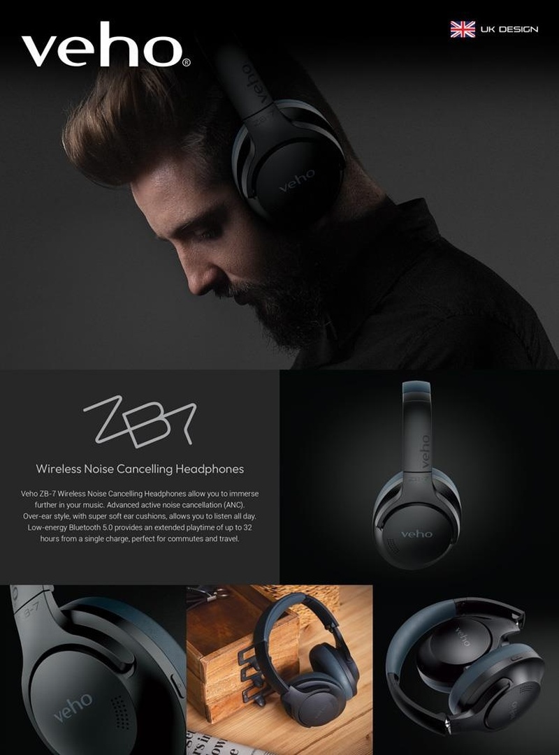 NOISE CANCELLING B/TOOTH HEADPHONE