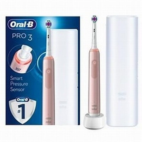 ORAL B Pro 3 3500 Electric Toothbrush - Pink or black